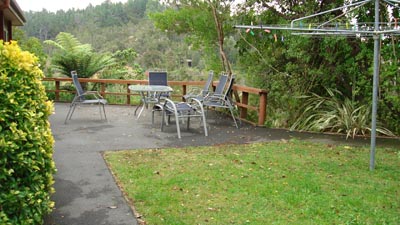Terrace with view to the beach